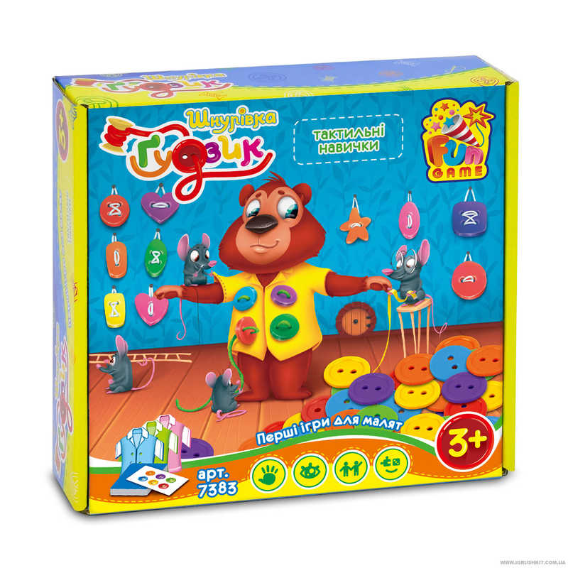 гр Настільна гра "Шнурівка і Ґудзик" 7383 (12) "4FUN Game Club", у коробці