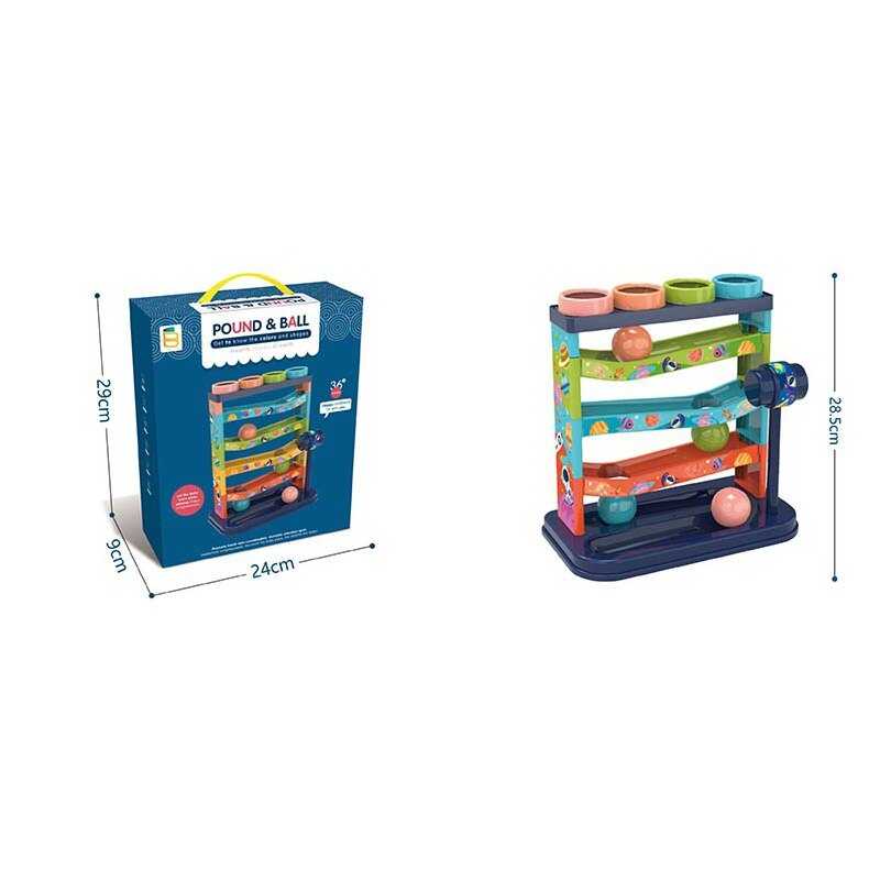 Гра з кулькою 868-95 (48) "Стукалка-лабіринт", 4 кульки, молоточок, в коробці