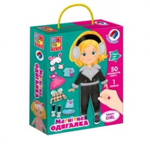 гр Магнітна гра-одягашка "Trendy girl" - VT 3702-23 /укр/ (12) "Vladi Toys"