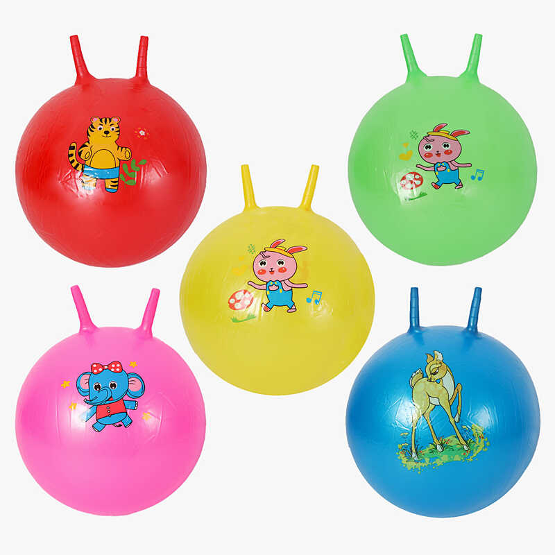 М`яч для фітнесу C 74520 (40) діаметр 27 см, висота з вушками - 40 см, у пакеті, ВИДАЄТЬСЯ МІКС