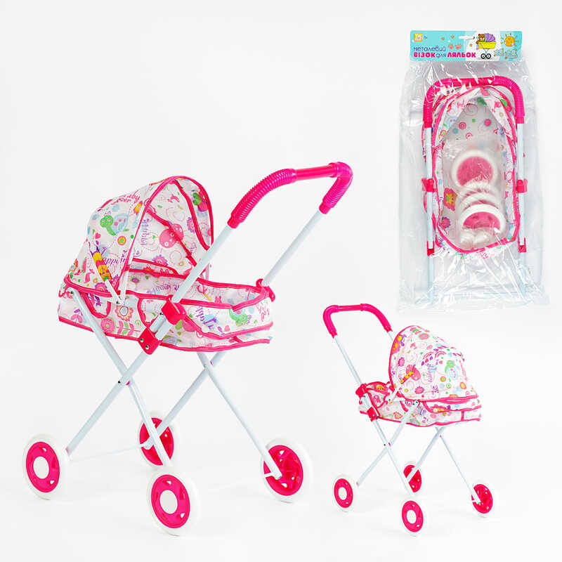 Візок для ляльок ТК 15-230 (24/2) "TK Group", складна конструкція, пупс до 35 см, в пакеті
