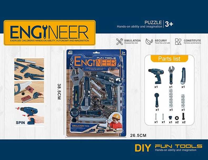 Набір інструментів МТ 6-5 (96/2) 13 елементів, механічний дриль, аксесуари, на листі