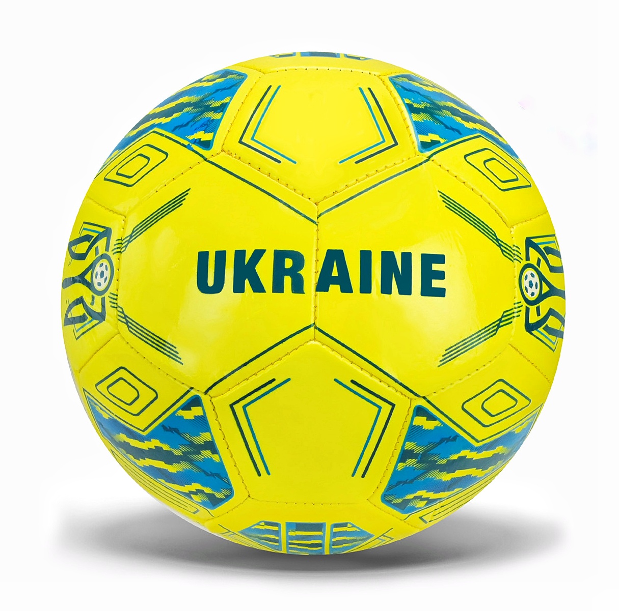 М'яч футбольний FU2581 "UKRAINE",  розмір 5, PVC , 280 гр , пакет