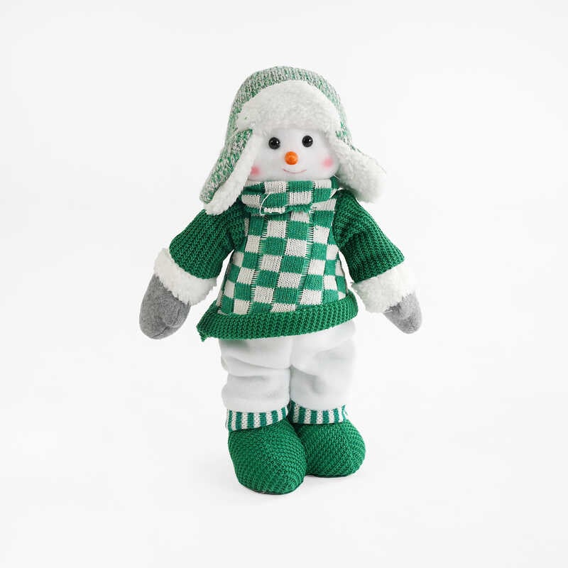 Новорічна декоративна іграшка C 67841 (60) "Сніговик", висота 30 см, в пакеті