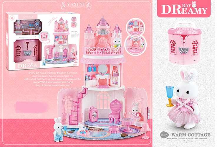 Будиночок 6628 (10) "Розкладний будиночок", 3 поверхи, 2 флоксових героя, домашній улюбленець, меблі, аксесуари, в коробці