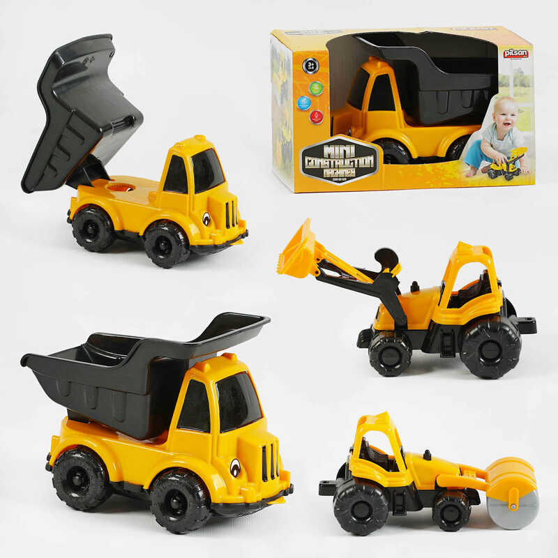 Будтехніка 06-528 Pilsan (12) 4 види, рухомі деталі, в коробці