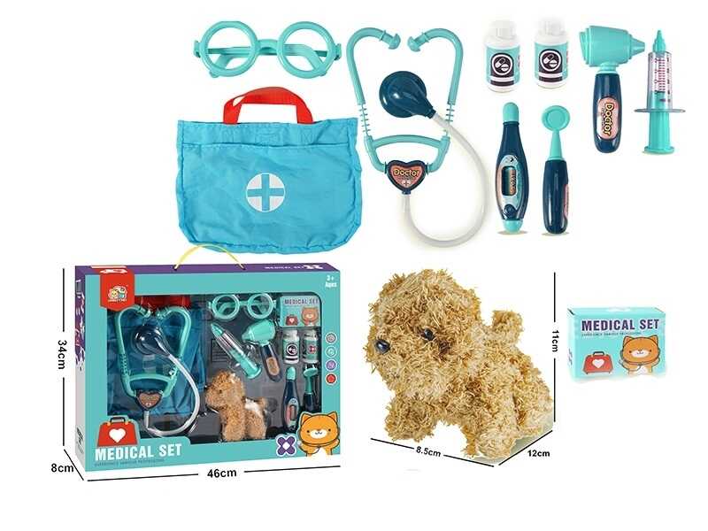 Набір лікаря 832-205 (24/2) собачка, аксесуари, сумка, окуляри, в коробці