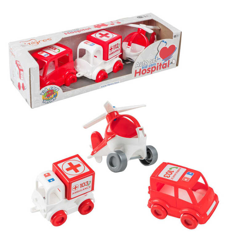 гр Набір машинок "Kids cars" 39549 (32) "Tigres", "Швидка допомога", в коробці