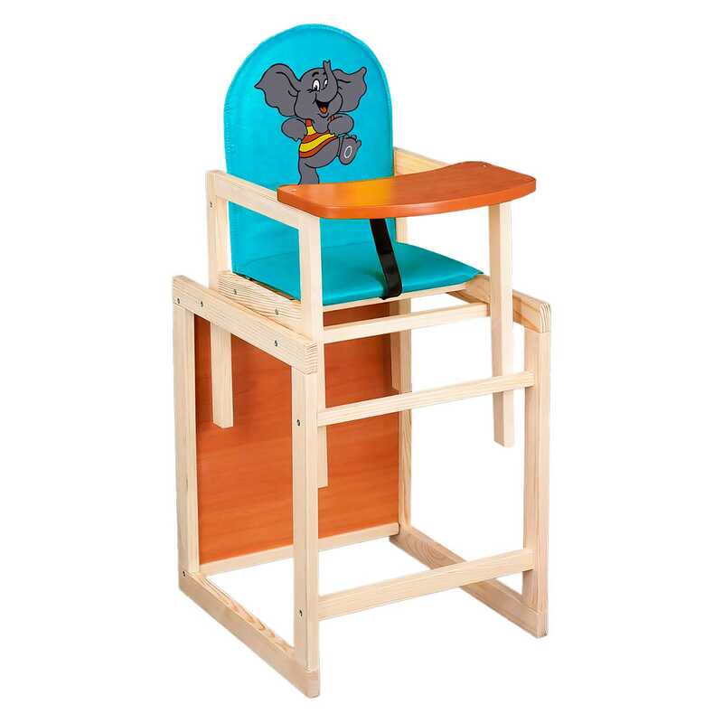 гр Стільчик / шкірзам / №2056 - "Слоник" - колір БЛАКИТНИЙ (1) ТМ "Мася"