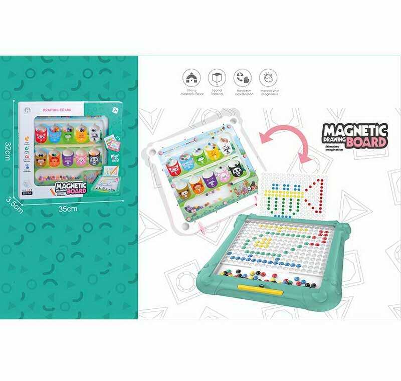 Мозаїка CH 1152 (24) магнітна, 2 варіанти гри, двостороння ігрова панель, магнітний стилус, двосторонні картки із завданнями, в коробці