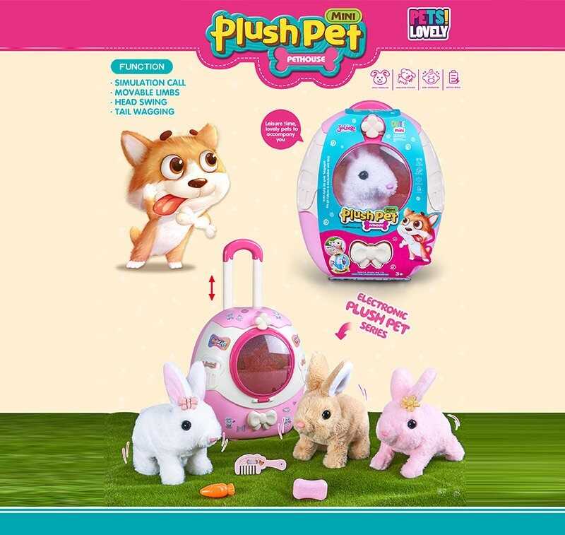 Улюбленець MC 1086 (30) "Кролик", ходить, звуки, на батарейках, рухає вушками, аксесуари, наліпки, повідець, у валізі