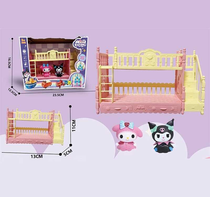 Набір героїв YQ 513 (48/2) 2 фігурки героїв, двоярусне ліжко, в коробці