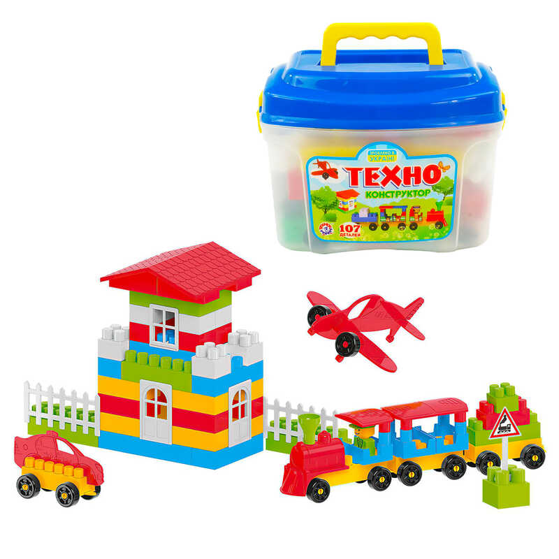 гр Конструктор "Technok Toys" 3640 (8) "Technok Toys" 107 деталей у валізі