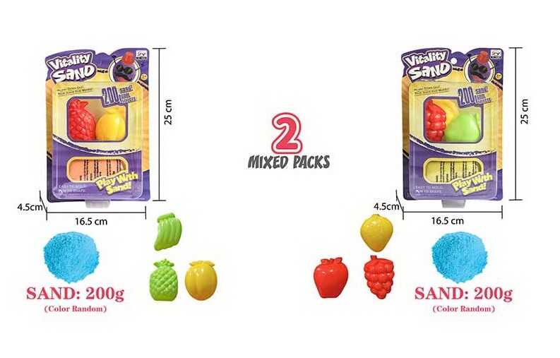 Кінетичний пісок 1909 I (96/3) 200 г, 3 форми, на листі