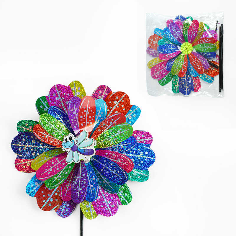 Вітрячок D 37107 (150) ЦІНА ЗА 1 ШТУКУ, “Квітка”, висота 67 см, у пакеті