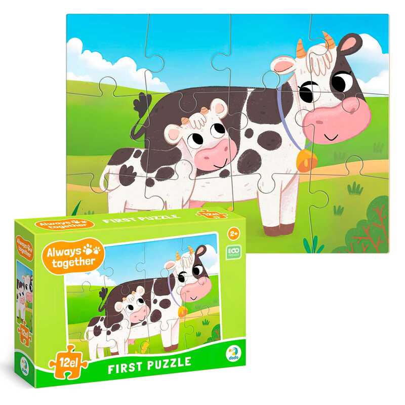 гр Пазл "Завжди разом. Корівки" 300633 (32) "DoDo", 12 елементів, в коробці