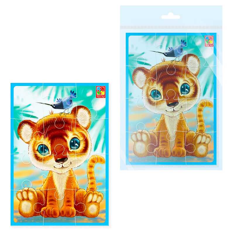 гр Пазли м'які А5 "Малюк зможе. Тигреня" VT1103-93 (50) "Vladi Toys", в пакеті
