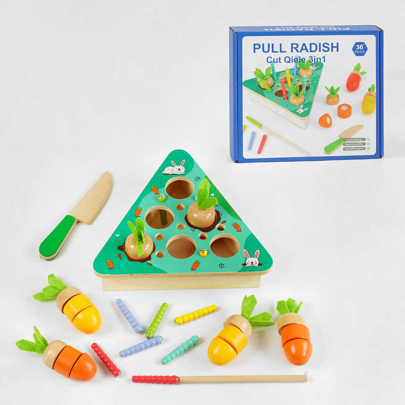 Логічна гра C 61737 (40) дерев'яна, гра на липучках, сортер, магнітна гра, в коробці