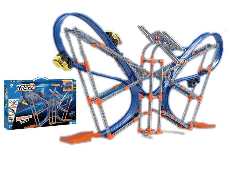 Трек магнітний 679-616 D (18) машинка з інерцією, інструкція, в коробці