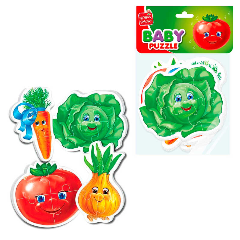 гр Бебі пазли  "Овочі" VT 1106-76 (50) укр "Vladi Toys", в пакеті