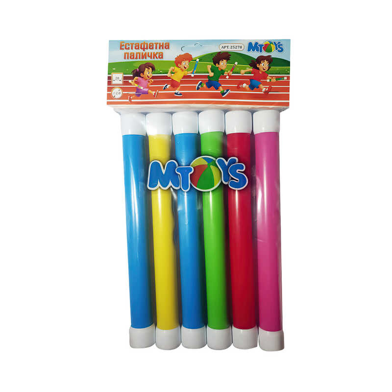 гр Естафетні палички 25278 (36) "M Toys", d=2,0, довжина 20см, 6 штук, в пакеті