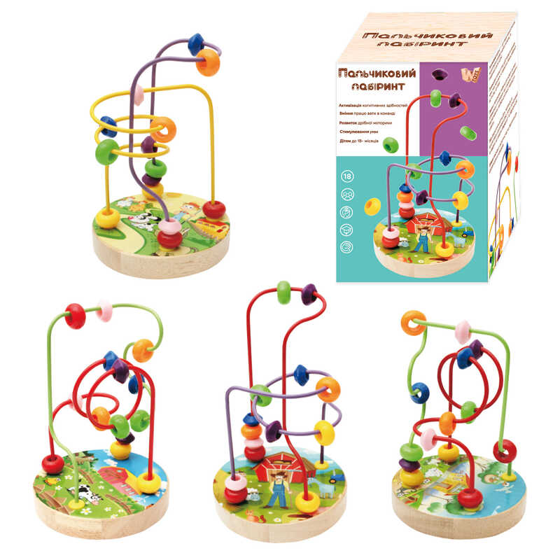 Пальчиковий лабіринт 37800 (48) "WToys", дерев'яний, в коробці