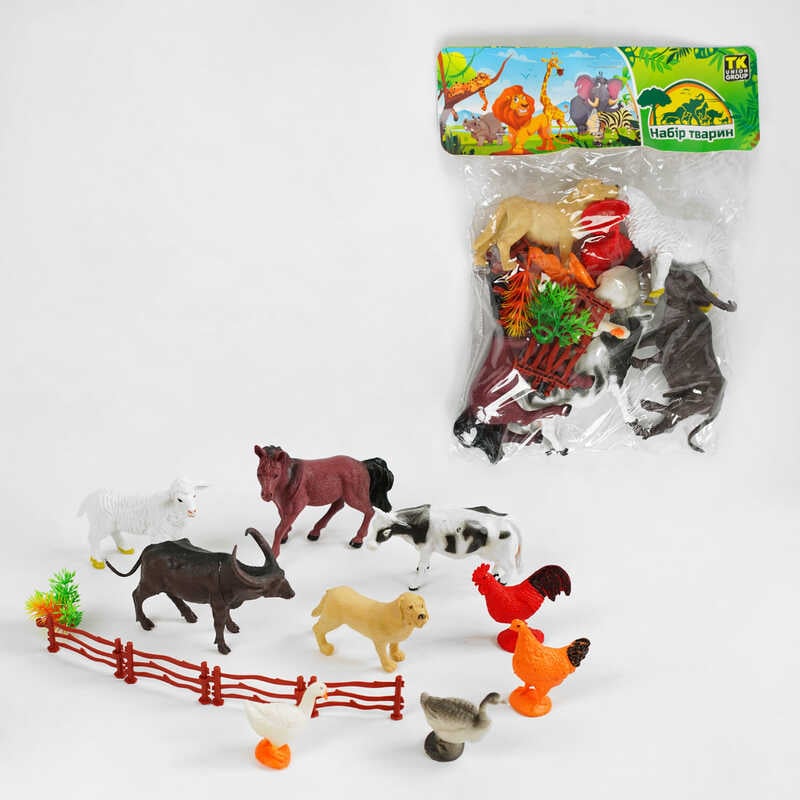 Набір тварин TK - 1521 (72) "TK Group", 9 тварин, у пакеті