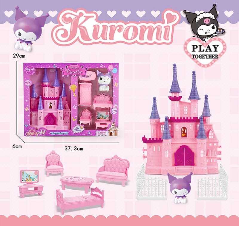 Замок JX 751 KF (48/2) висота 24см, герой, ліжечко, крісло, диван, парканчик, в коробці