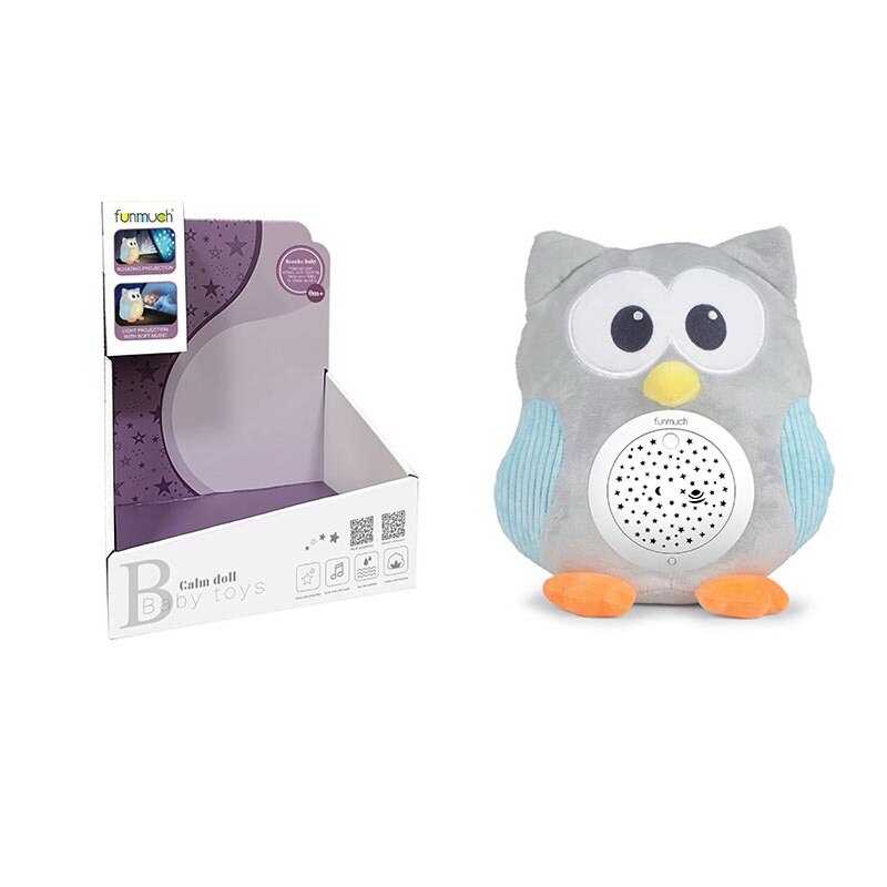 Нічник FM 666-44 (24) "Совеня", проєктор зоряного неба, знімний блок, мелодії, заводний механізм, в коробці