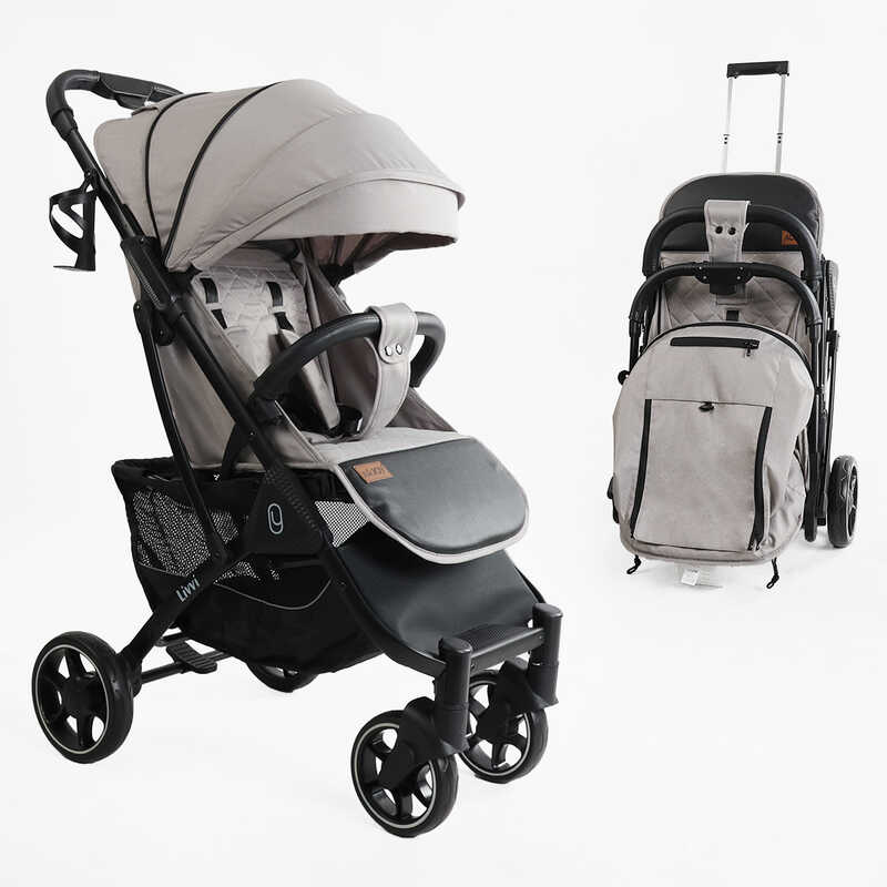 Візок прогулянковий дитячий "JOY" Livvi LV-09257 (1) рама алюмінієва, футкавер, підсклянник, телескопічна ручка, в коробці