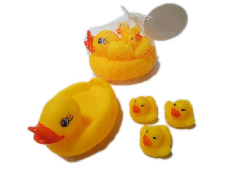 Пискавка SDL 179-9 (360/2) “Качка з каченятами”, 4 іграшки, у сітці