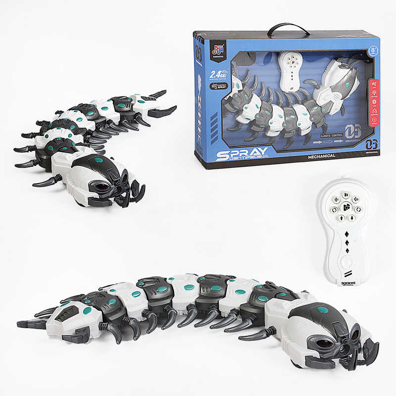 Багатоніжка на радіокеруванні 128 A-41 (16) парогенератор, підсвічування, мелодії, пульт управління 2.4 GHz, пляшечка, інструкція, в коробці