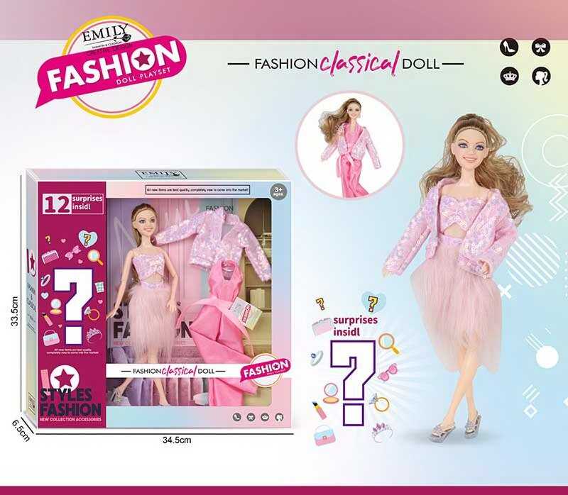 Лялька QJ 145 D (36/2) висота 30 см, додатковий одяг, аксесуари-сюрприз, в коробці