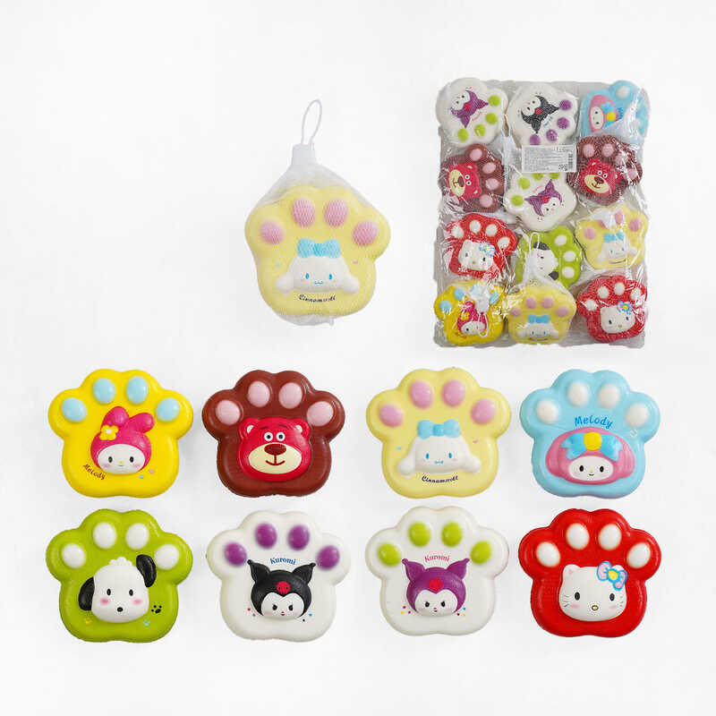 Антистрес-сквіш C 70622 (50) ЦІНА ЗА 12 ШТУК В УПАКОВЦІ, “Лапка”, ароматизований,  в пакеті