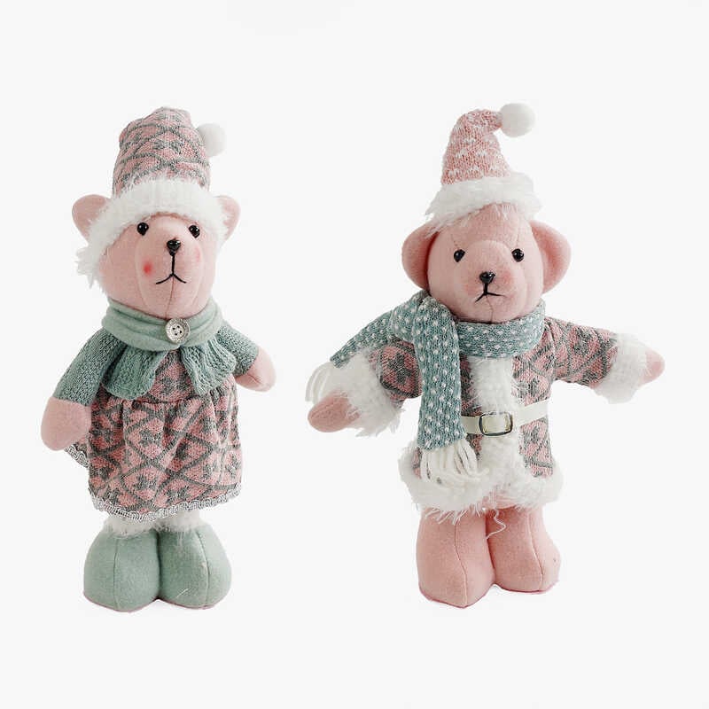 Новорічна декоративна іграшка C 67884 (144) 2 види, “Ведмедик”, висота 28 см, в пакеті