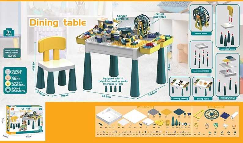 Ігровий столик 6303 (5) стільчик, конструктор, в коробці