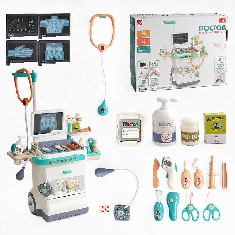 Набір лікаря 660-89 (12) "Рентген-кабінет", 26 аксесуарів, підсвічування, звуки, у коробці