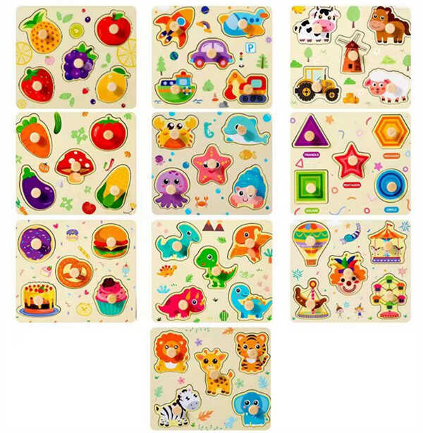 Вкладиші C 68840 (270) дерев'яні, 5 елементів, зручна ручка, в плівці, ВИДАЄТЬСЯ МІКС ВИДІВ