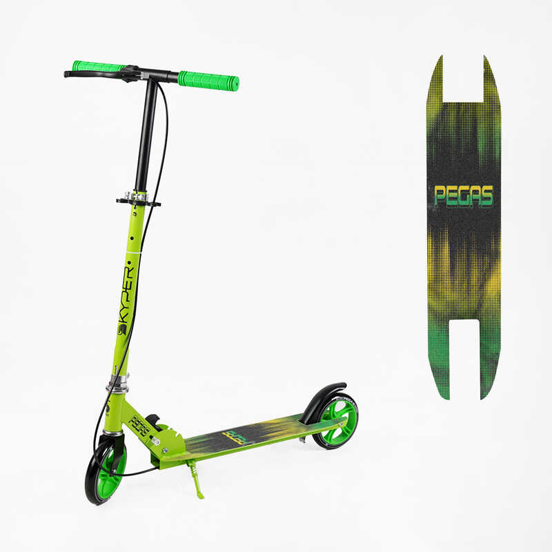 Самокат двоколісний "Skyper Pegas" PG-69220 (6) колеса PU 145мм, сталева рама, ручне гальмо, в коробці