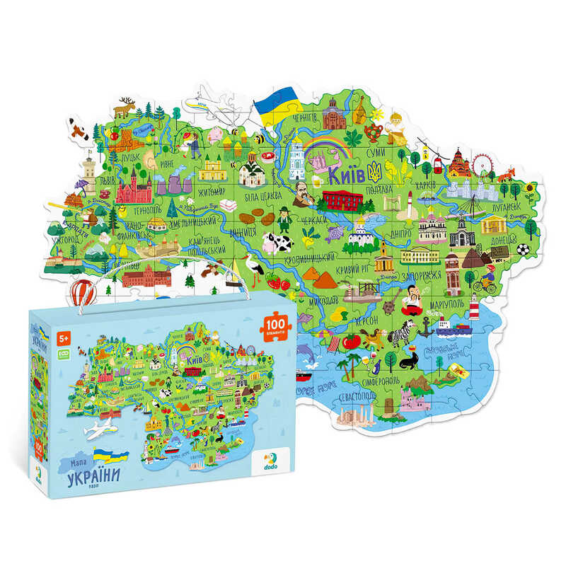 гр Пазл "Мапа України" 300267 (16) "DoDo" 100 елементів