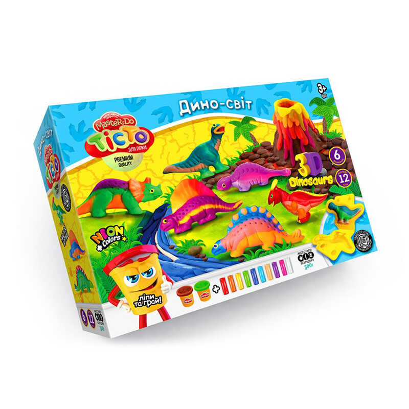 гр Тісто для ліплення "Master Do" ДИНОЗАВРИ-6 TMD-10-04U (УКР) (6) "Danko Toys"