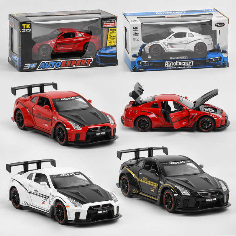 Машинка 700701 (72) "Авто Експерт", 3 кольори, металопластик, 1:32, світло, звук, інерція, відчиняються двері, багажник, капот, в коробці