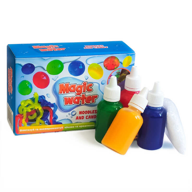 гр Набір для творчості "Magic water" MV6031-01 (10) "Ludum", 4 кольорові гелі, ложка, пакетик сухої речовини, в коробці