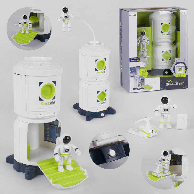 Набір 80103 "Космічний корабель" (12/2) світло, звук, фігурка космонавта, в коробці