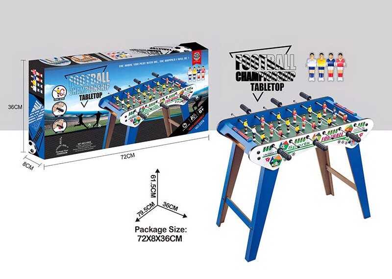 Футбол підлоговий 2379 (6) дерев'яний, розмір поля 79,5 х 36 см, в коробці