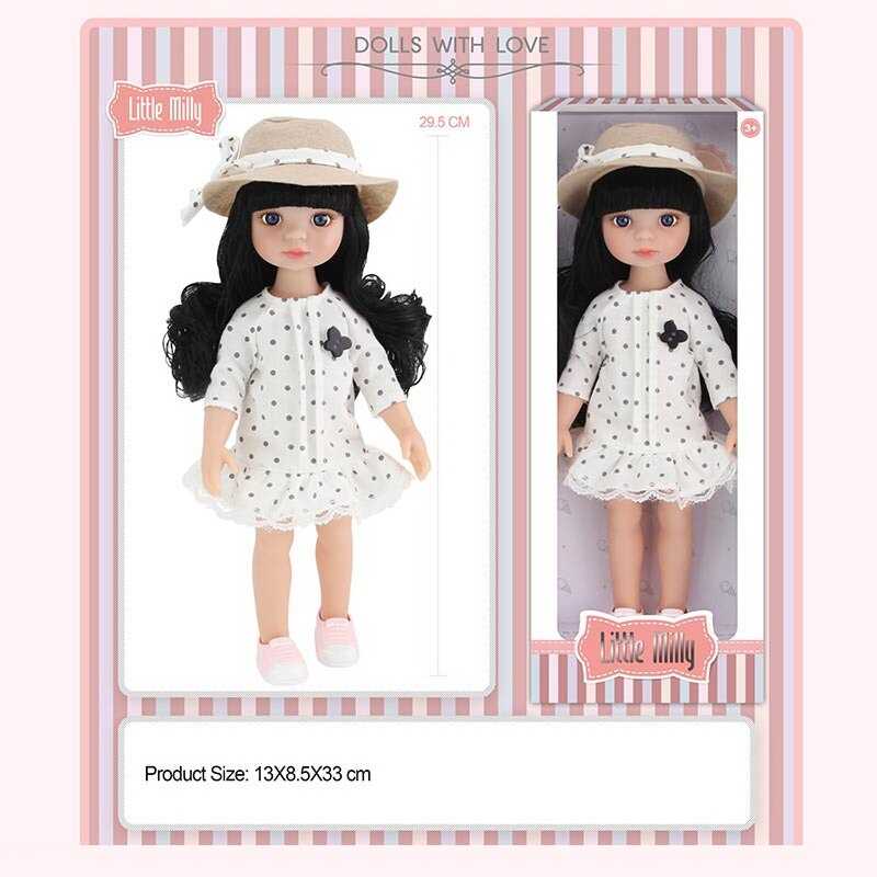 Лялька 91095 D (60/2) висота: 30 см, прошите волосся, знімний одяг та  взуття, рухомі кінцівки, в коробці