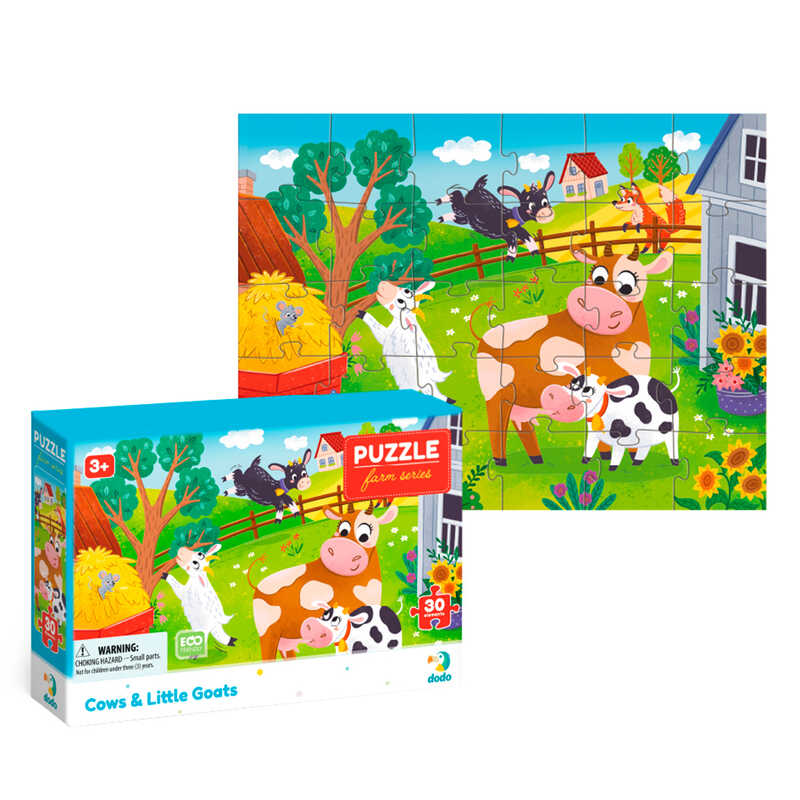 гр Пазл "Корови й козенята" 300683 (96) "DoDo", 30 елементів, в коробці