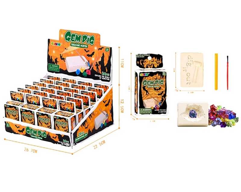 Розкопки 9067 E (288) кольоровий камінець, інструмент, в коробці, ЦІНА ЗА 1 ШТУКУ