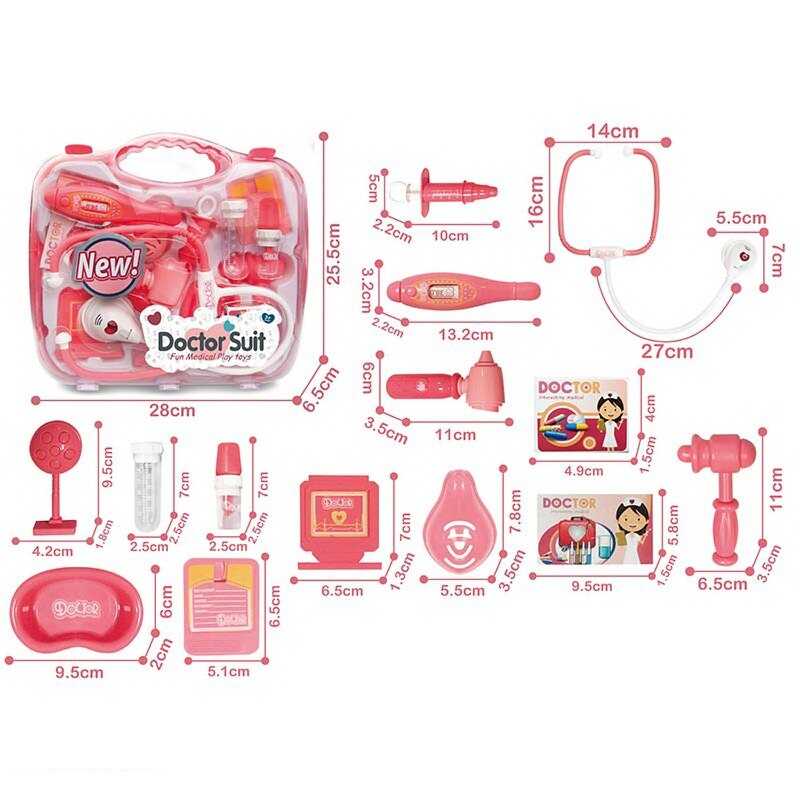 Набір лікаря 8807 A10 (36/2) ШТРИХ=02553 стетоскоп, інструменти, муляжі упаковок з ліками, бейджик пацієнта, у валізі