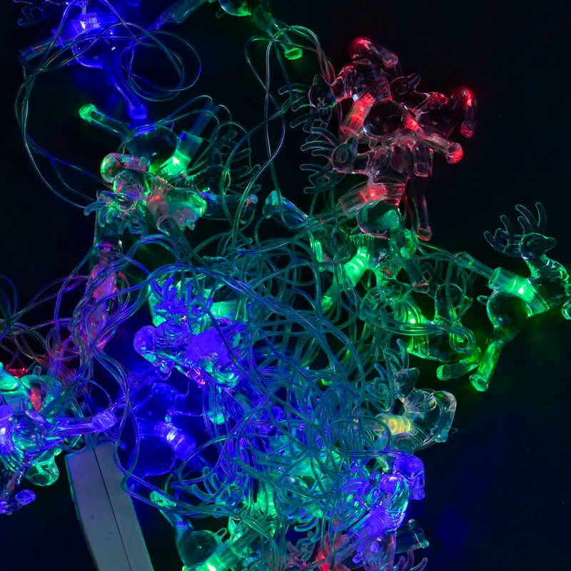 Гірлянда світлодіодна Олені С 31297 (100) 28 лампочок, 5 метрів, мультиколор, від мережі 220 В, у пакеті